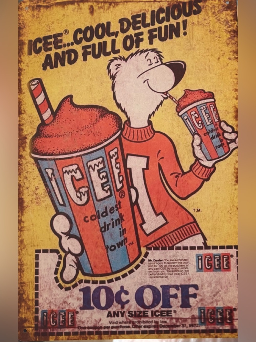 ICEE Vintage-Style Metal Wall Art